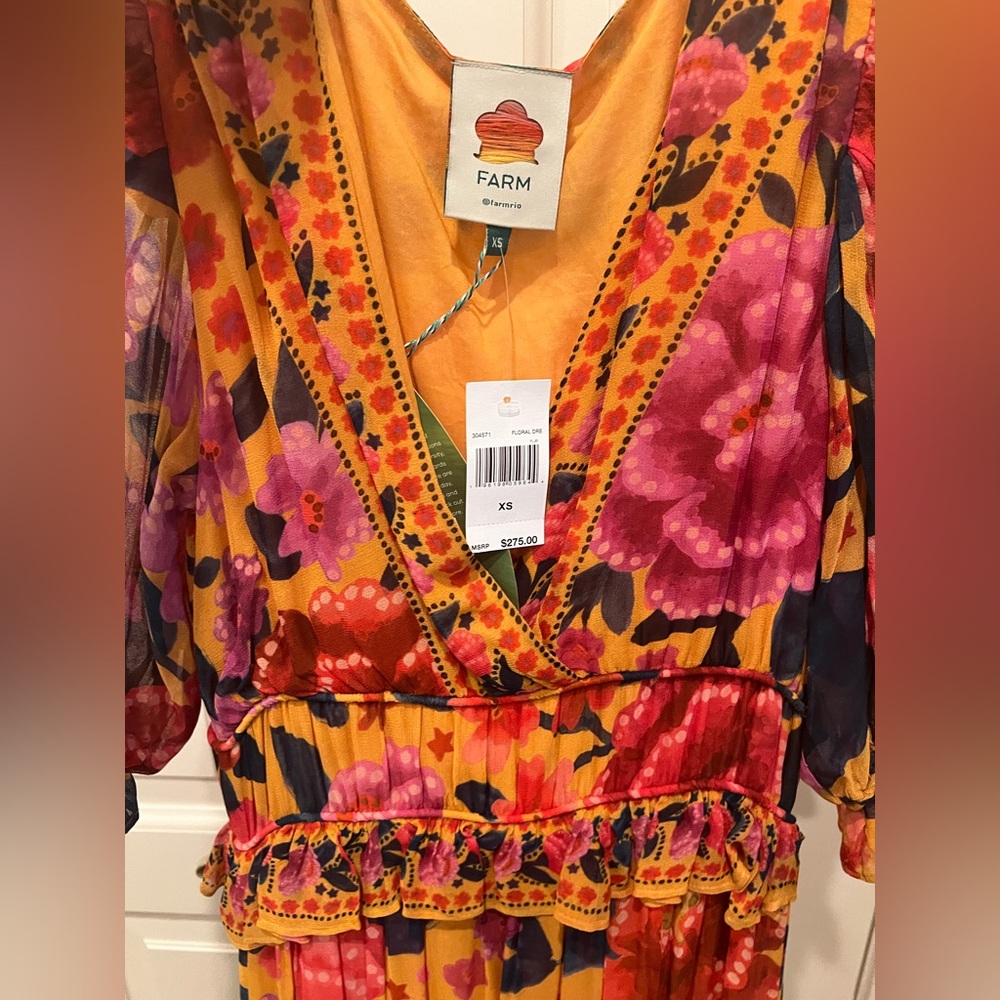 Farm rio Maxi floral dress. Size xs. New